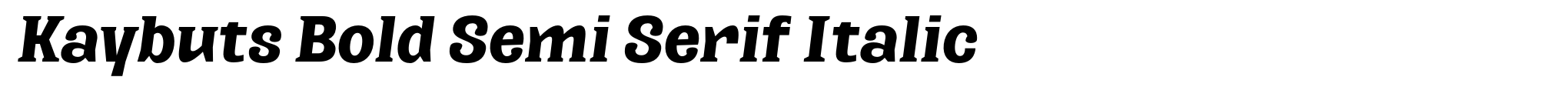 Kaybuts Bold Semi Serif Italic image